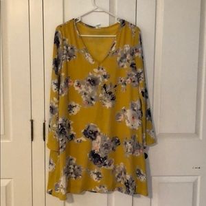 Pinkblush long sleeve maternity floral dress